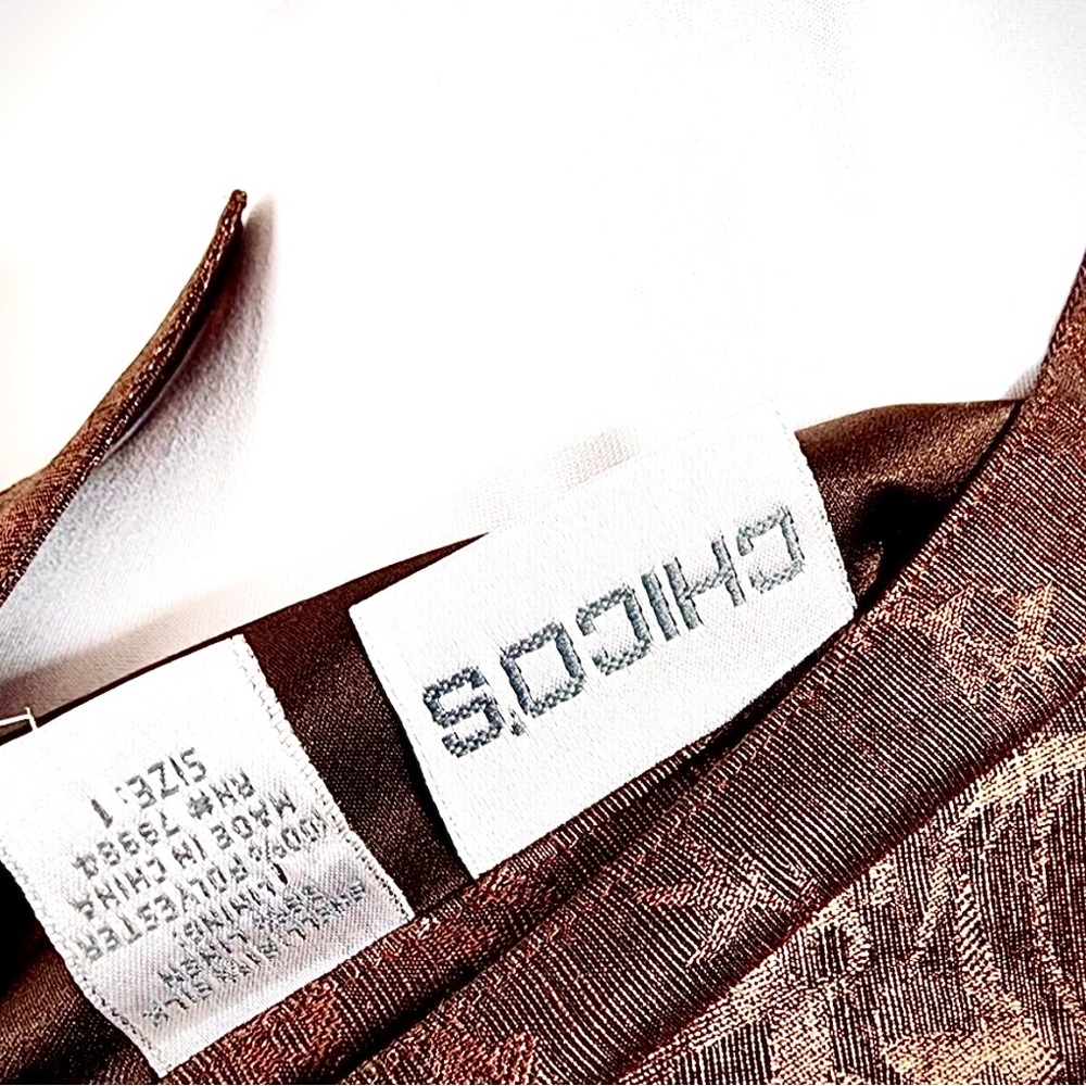 Chico’s Lightweight Gorgeous Pattern Copper Sprin… - image 3